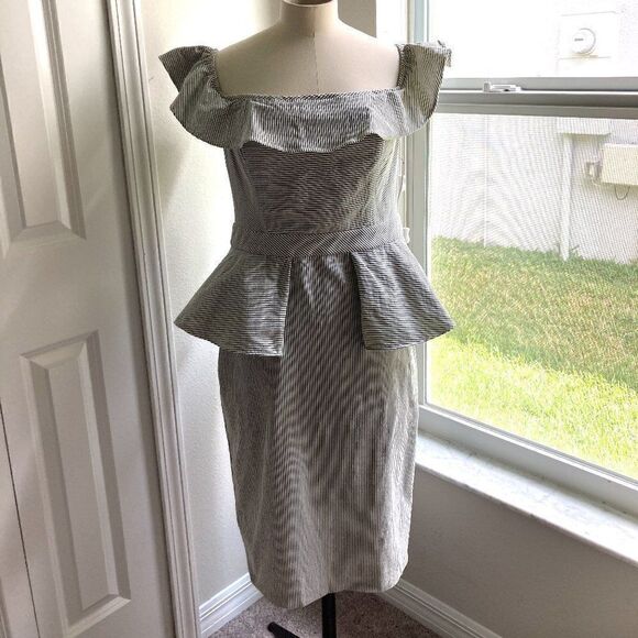 🌴 New York & Co. Women's Striped Dress NWT - Picture 1 of 9